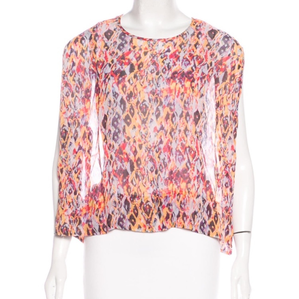 IRO printed sheer top